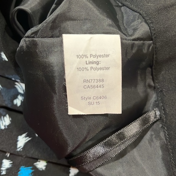 J. Crew Factory Black Print Pleated Faux Wrap Skirt Size 6 Lined Mini EUC - Picture 14 of 15